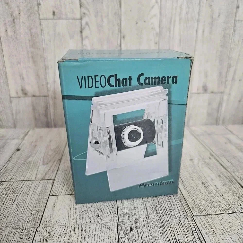 New Webcam Video Chat Camera Premium USB 2.0 In box, stands or clips to monitor